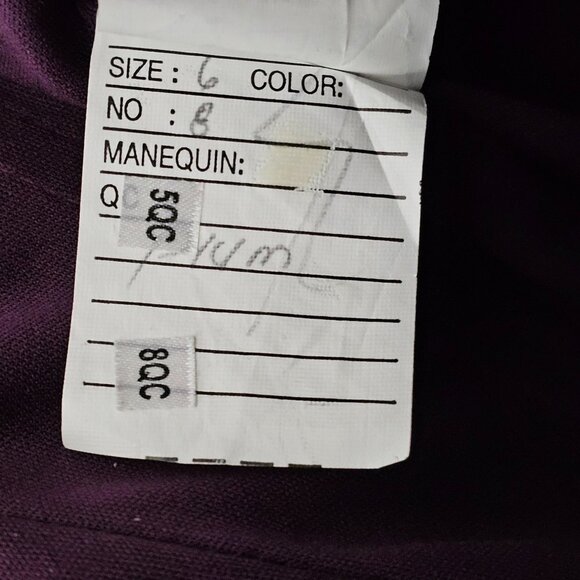 Morilee Madeline Gardner Velvet Chiffon Strapless Plum Bridesmaid Prom Gown - Picture 10 of 12